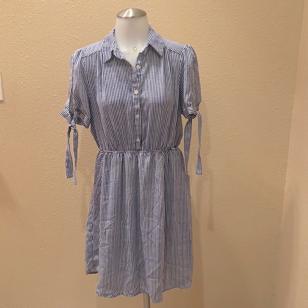 Stripped cute sailor dress with pocket